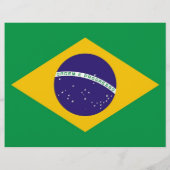 Flyer met vlag van Brazilië (Achterkant)