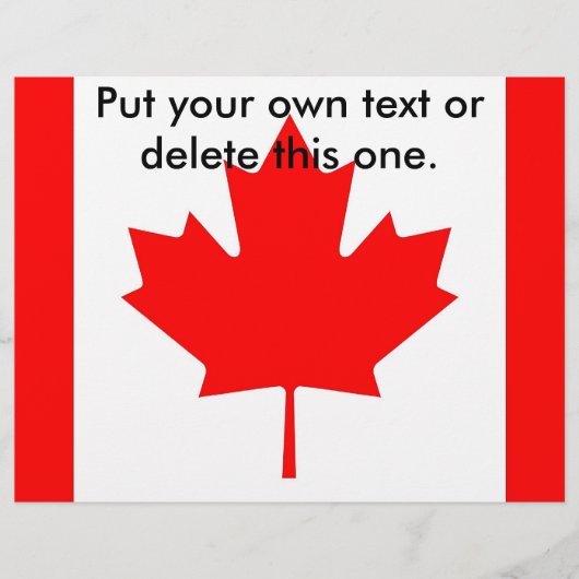 Flyer met vlag van Canada (Voorkant)