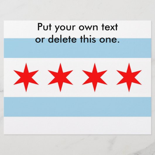 Flyer met vlag van Chicago, VS (Voorkant)