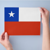 Flyer met vlag van Chili (Hand)