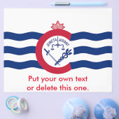 Flyer met vlag van Cincinnati, Ohio, Verenigde Sta (Enkel)