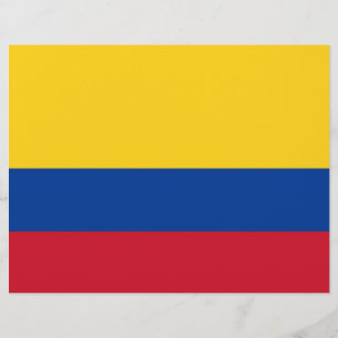 Flyer met vlag van Colombia