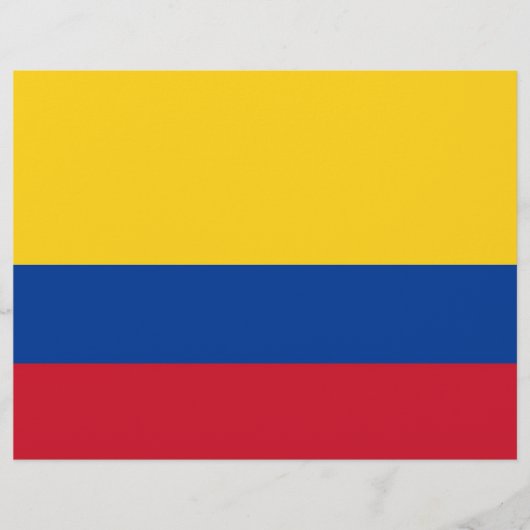Flyer met vlag van Colombia (Voorkant)