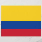 Flyer met vlag van Colombia (Achterkant)