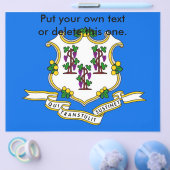 Flyer met vlag van Connecticut, VS. (Enkel)