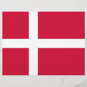 Flyer met vlag van Denemarken (Achterkant)