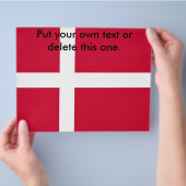 Flyer met vlag van Denemarken (Hand)