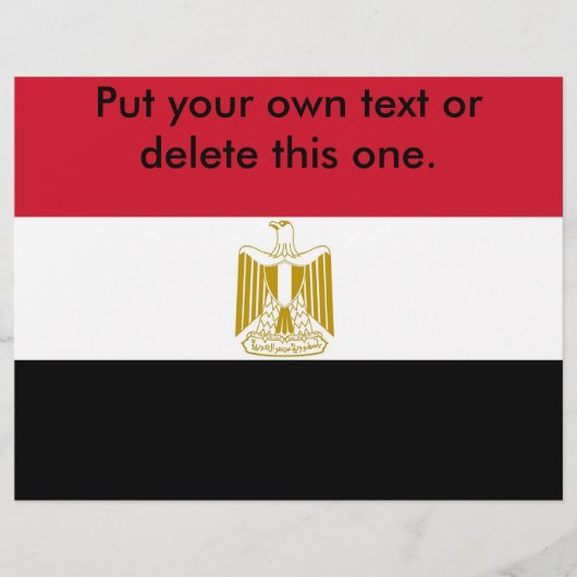 Flyer met vlag van Egypte (Voorkant)