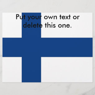 Flyer met vlag van Finland