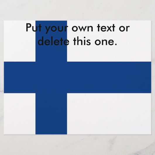 Flyer met vlag van Finland (Voorkant)