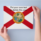 Flyer met vlag van Florida, VS (Hand)
