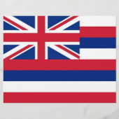 Flyer met vlag van Hawaii, VS (Achterkant)