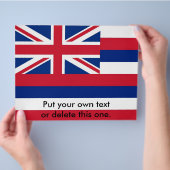 Flyer met vlag van Hawaii, VS (Hand)