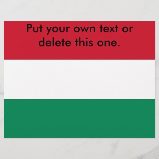 Flyer met vlag van Hongarije (Voorkant)