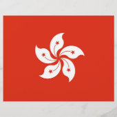 Flyer met vlag van Hongkong (Achterkant)