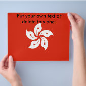 Flyer met vlag van Hongkong (Hand)