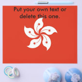 Flyer met vlag van Hongkong (Enkel)