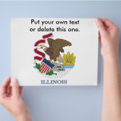 Flyer met vlag van Illinois, VS. (Hand)