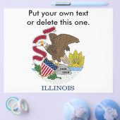 Flyer met vlag van Illinois, VS. (Enkel)