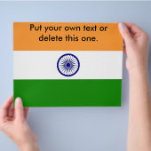 Flyer met vlag van India (Hand)