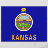 Flyer met vlag van Kansas, VS (Achterkant)