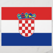 Flyer met vlag van Kroatië (Achterkant)
