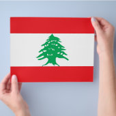 Flyer met vlag van Libanon (Hand)