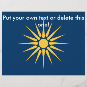 Flyer met vlag van Macedonië, Griekenland