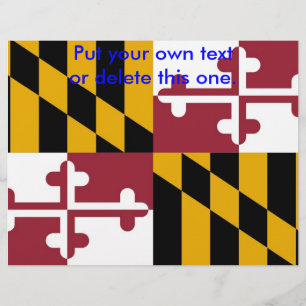 Flyer met Vlag van Maryland, V.S.