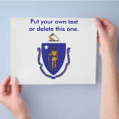 Flyer met vlag van Massachuttes, VS (Hand)