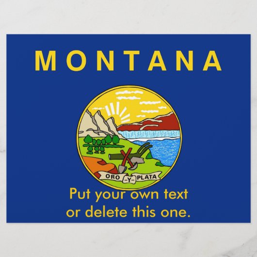 Flyer met vlag van Montana, VS (Voorkant)