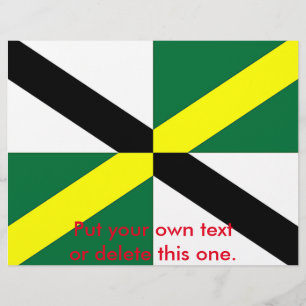 Flyer met vlag van Monterey, Californië, Verenigde