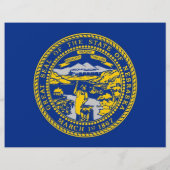 Flyer met vlag van Nebraska, VS (Achterkant)