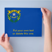 Flyer met vlag van Nevada, Verenigde Staten. (Hand)