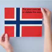 Flyer met vlag van Noorwegen (Hand)