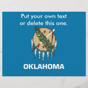 Flyer met vlag van Oklahoma, VS