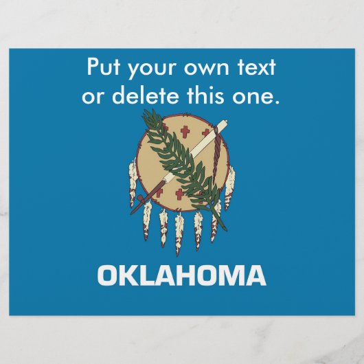 Flyer met vlag van Oklahoma, VS (Voorkant)