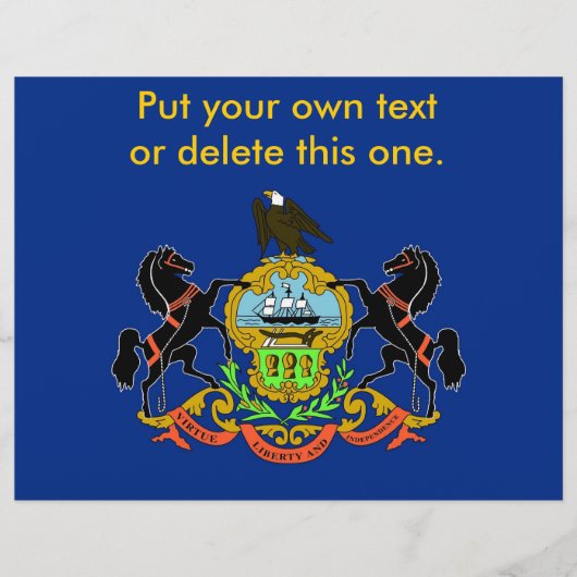 Flyer met vlag van Pennsylvania, VS (Voorkant)
