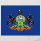 Flyer met vlag van Pennsylvania, VS (Achterkant)
