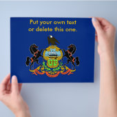 Flyer met vlag van Pennsylvania, VS (Hand)