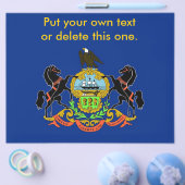 Flyer met vlag van Pennsylvania, VS (Enkel)