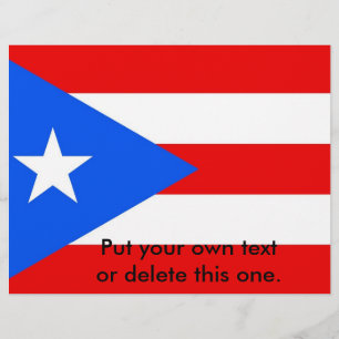 Flyer met vlag van Puerto Rico, VS