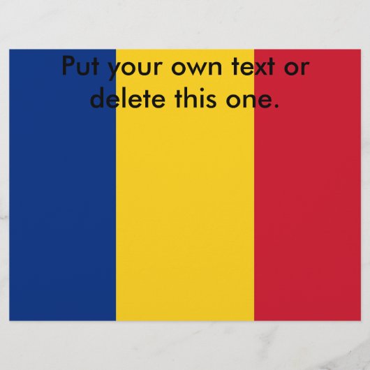 Flyer met vlag van Roemenië (Voorkant)