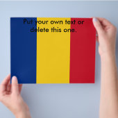Flyer met vlag van Roemenië (Hand)