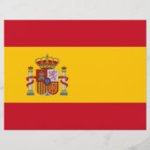 Flyer met vlag van Spanje (Achterkant)