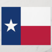 Flyer met Vlag van Texas, V.S.A. (Achterkant)