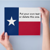 Flyer met Vlag van Texas, V.S.A. (Hand)