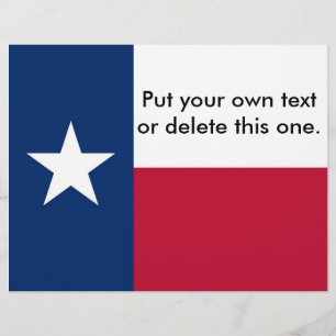 Flyer met vlag van Texas, VS.