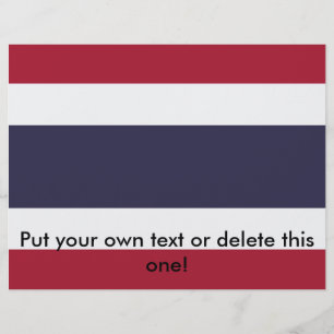Flyer met vlag van Thailand