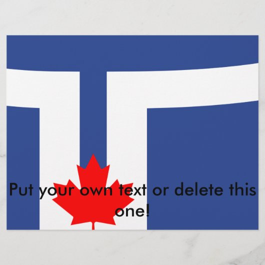 Flyer met vlag van Toronto, Canada (Voorkant)
